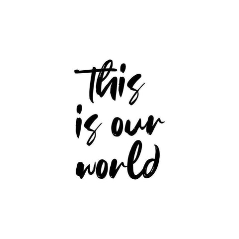 Our World Black Modern Wood Framed Art Print with Double Matting by Villa, Milli