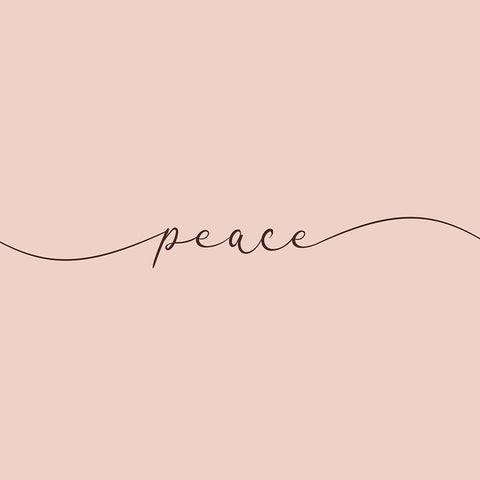 Peace Black Ornate Wood Framed Art Print with Double Matting by Villa, Milli