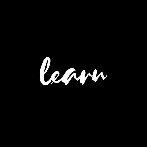 Learn White Modern Wood Framed Art Print by Villa, Milli