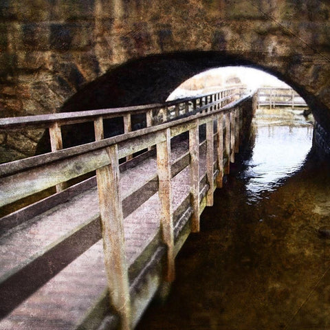 Look Under The Bridge Black Modern Wood Framed Art Print by Villa, Milli