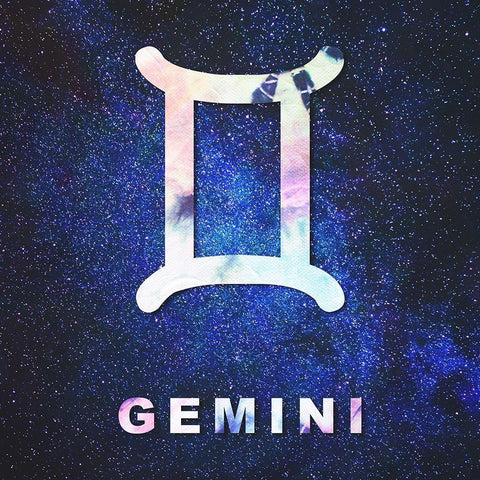 Gemini Space Black Modern Wood Framed Art Print by Villa, Milli