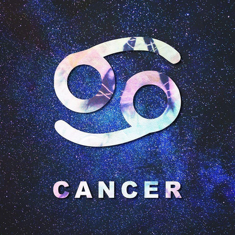 Cancer Space Black Modern Wood Framed Art Print by Villa, Milli