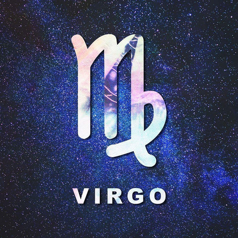 Virgo Space White Modern Wood Framed Art Print with Double Matting by Villa, Milli
