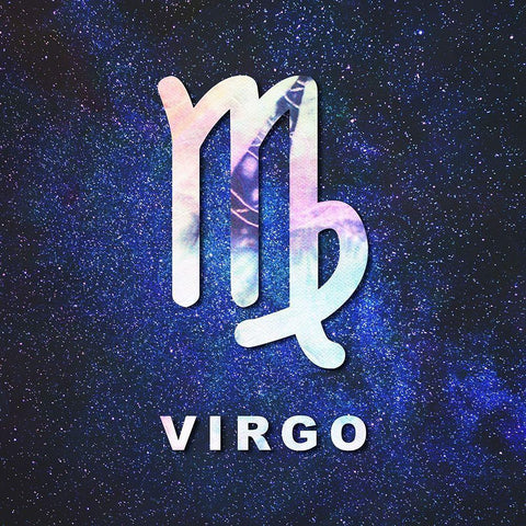 Virgo Space Black Modern Wood Framed Art Print by Villa, Milli
