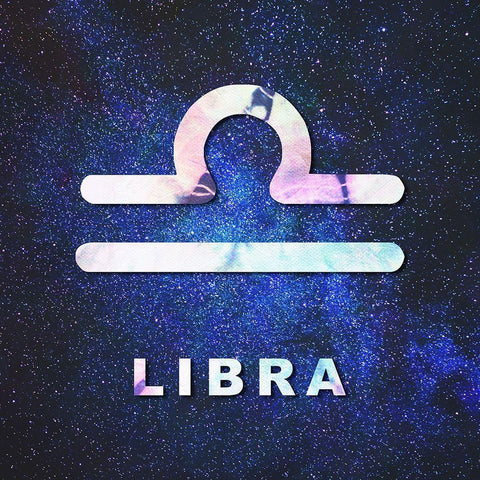 Libra Space Gold Ornate Wood Framed Art Print with Double Matting by Villa, Milli