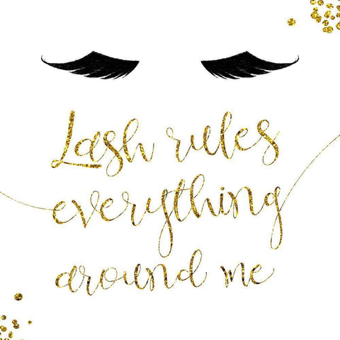 Lash Rules Everything Around Me Gold Ornate Wood Framed Art Print with Double Matting by Villa, Milli