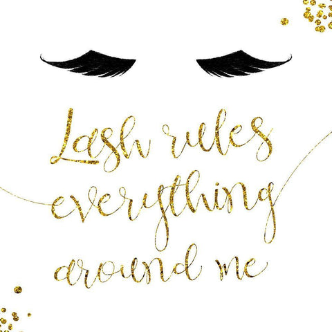 Lash Rules Everything Around Me Black Ornate Wood Framed Art Print with Double Matting by Villa, Milli