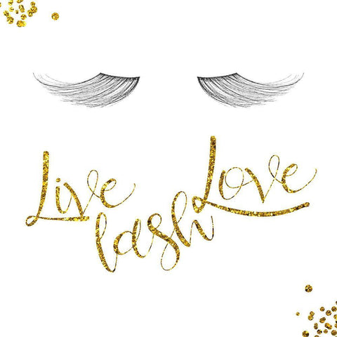Live Lash Love Black Ornate Wood Framed Art Print with Double Matting by Villa, Milli