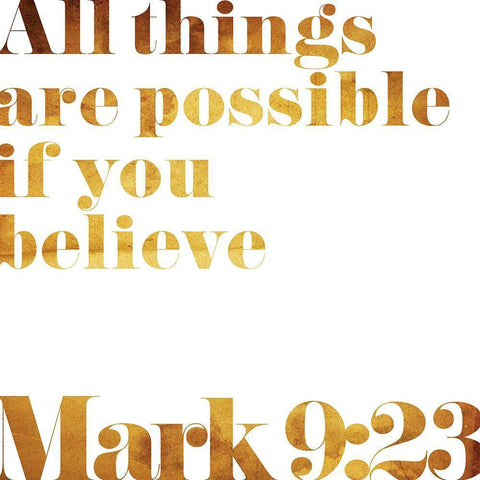 Mark Text White Modern Wood Framed Art Print with Double Matting by Villa, Milli