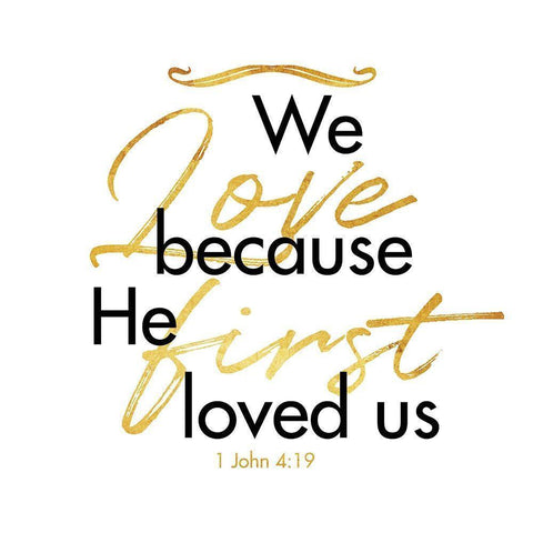 John Loved White Modern Wood Framed Art Print by Villa, Milli