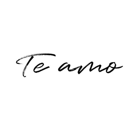 Te Amo Black Modern Wood Framed Art Print by Villa, Milli