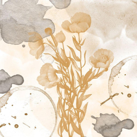 Flower Art 2 White Modern Wood Framed Art Print with Double Matting by Fraser, Orane