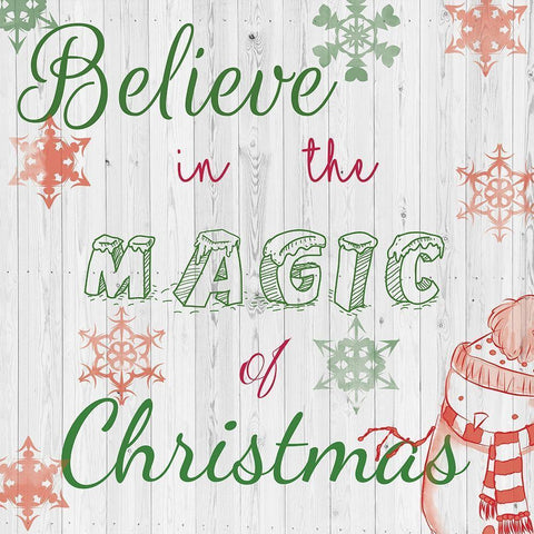 Christmas Typo 2 White Modern Wood Framed Art Print with Double Matting by Fraser, Orane