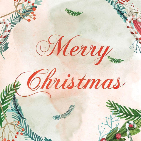 ChristmAs Wall Post 1 White Modern Wood Framed Art Print with Double Matting by Fraser, Orane