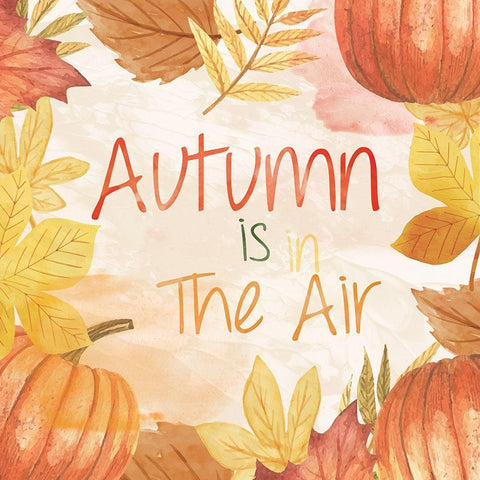 Fall Decor 2 Black Ornate Wood Framed Art Print with Double Matting by Fraser, Orane