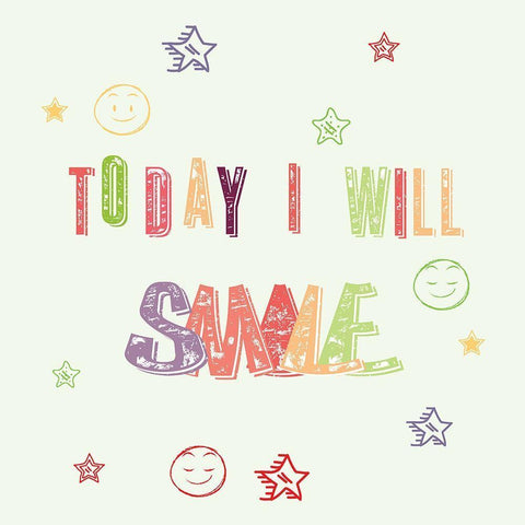 Smile Black Ornate Wood Framed Art Print with Double Matting by Fraser, Orane