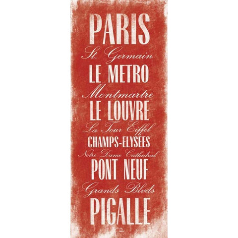 Paris B2 White Modern Wood Framed Art Print by OnRei