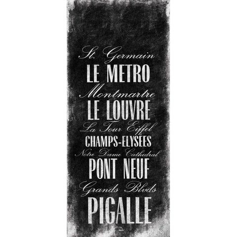 No Paris Black Modern Wood Framed Art Print with Double Matting by OnRei