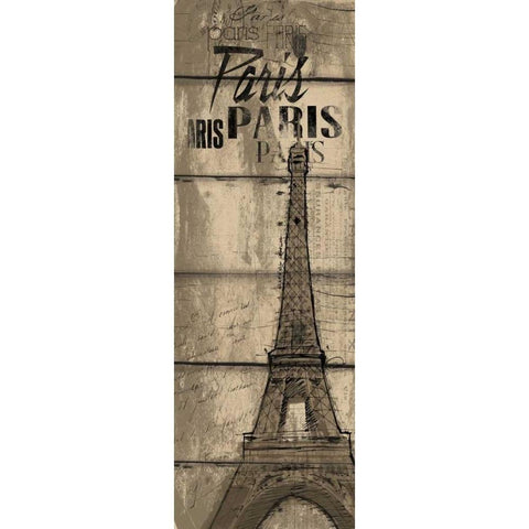 Wood Paris Gold Ornate Wood Framed Art Print with Double Matting by OnRei