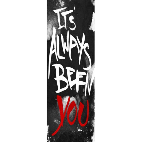 Always You Red Black Modern Wood Framed Art Print with Double Matting by OnRei