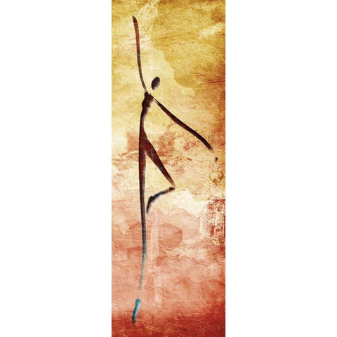 Harmonious Dancer Three Black Modern Wood Framed Art Print with Double Matting by OnRei