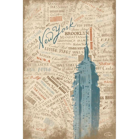 EMPIRE STATE White Modern Wood Framed Art Print by OnRei