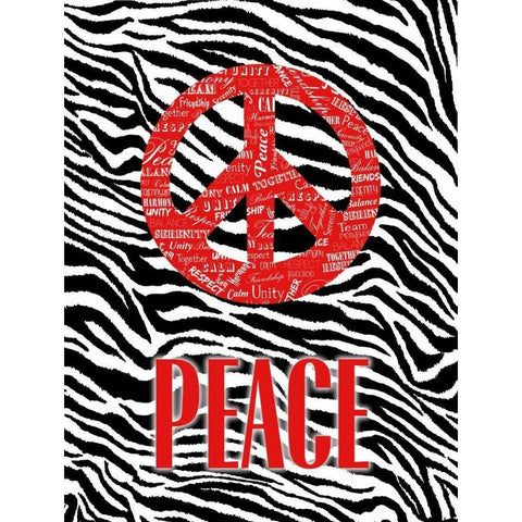 JUNGLE PEACE White Modern Wood Framed Art Print by OnRei