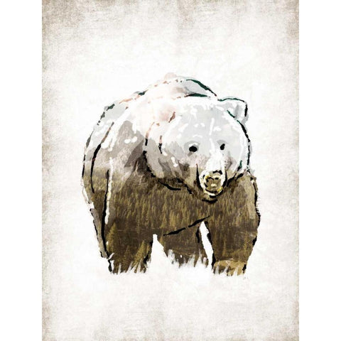 Butch in Forest White Modern Wood Framed Art Print by OnRei