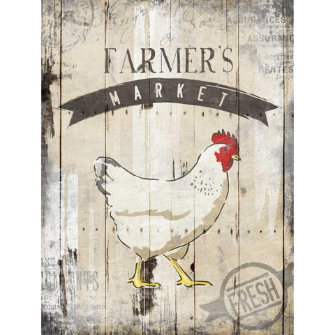 Farmers Market Gold Ornate Wood Framed Art Print with Double Matting by OnRei