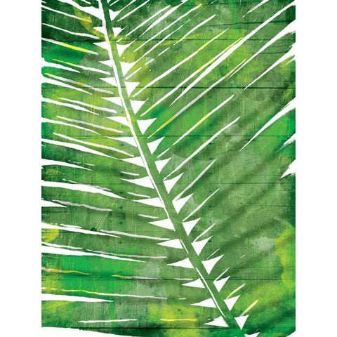 Watercolor Palms White Modern Wood Framed Art Print by OnRei