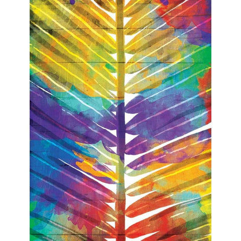 Watercolorful Palms Mate White Modern Wood Framed Art Print by OnRei