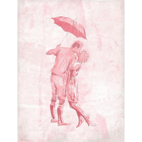 Kiss In The Blush White Modern Wood Framed Art Print by OnRei