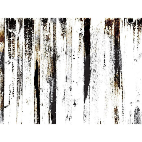 Gold Black Woods White Modern Wood Framed Art Print by OnRei