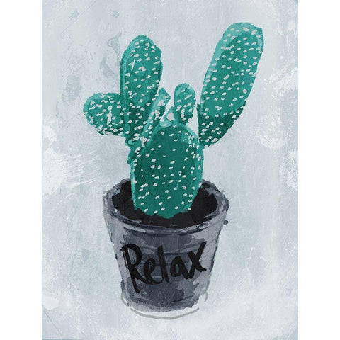 Relax Plant White Modern Wood Framed Art Print by OnRei