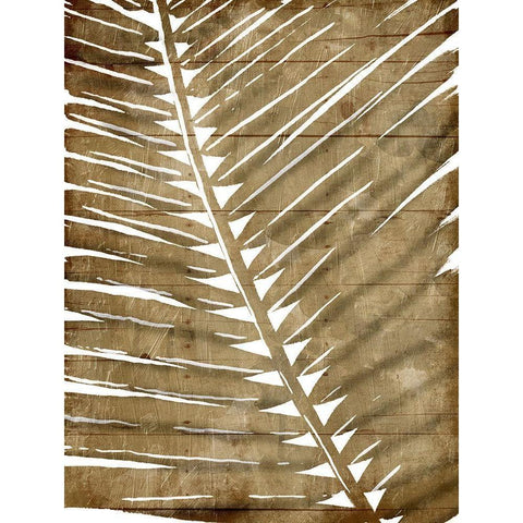 Brown Palms Gold Ornate Wood Framed Art Print with Double Matting by OnRei