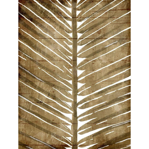 Brown Palms Mate White Modern Wood Framed Art Print by OnRei