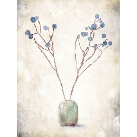 Secluded Plant White Modern Wood Framed Art Print by OnRei