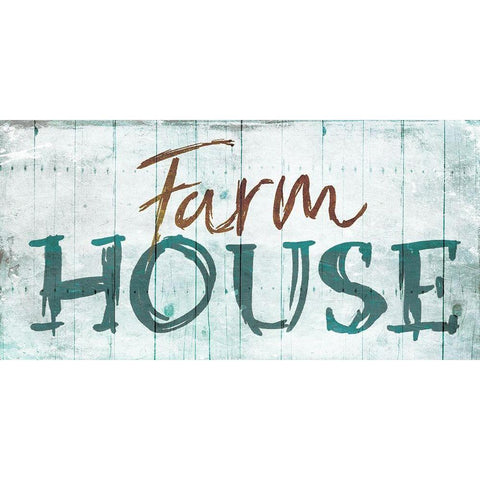 Farm House Black Modern Wood Framed Art Print with Double Matting by OnRei