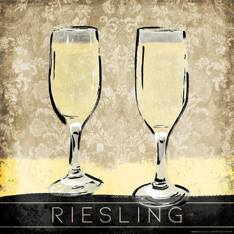 Riesling White Modern Wood Framed Art Print by OnRei