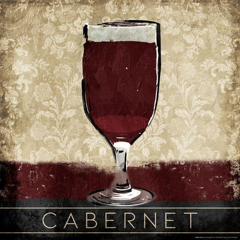 Cabernet White Modern Wood Framed Art Print by OnRei