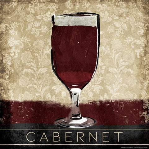 Cabernet Black Ornate Wood Framed Art Print with Double Matting by OnRei