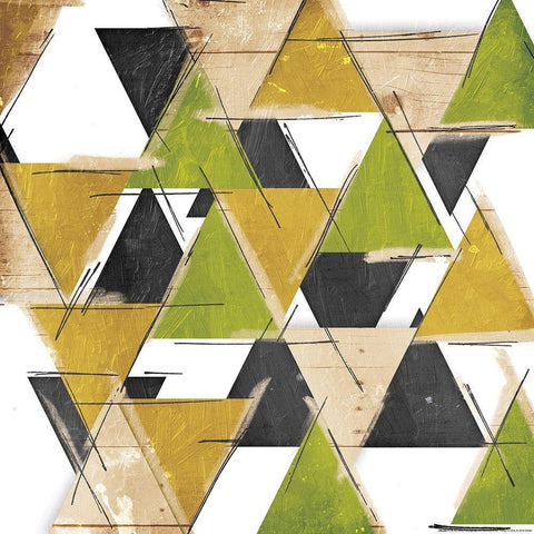 Loading Triangles White Modern Wood Framed Art Print by OnRei