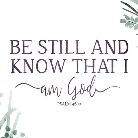 Am God White Modern Wood Framed Art Print with Double Matting by Villa, Milli