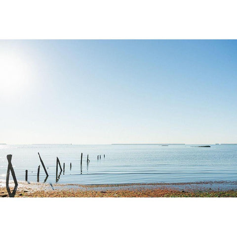 Far Away View White Modern Wood Framed Art Print by Orlando