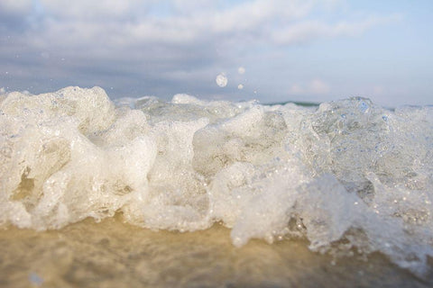 Sea Foam White Modern Wood Framed Art Print with Double Matting by Orlando