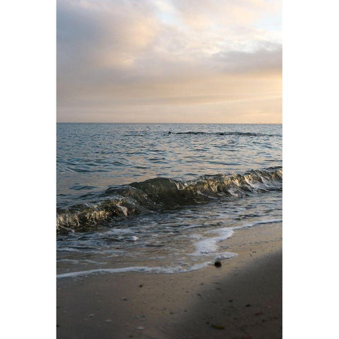 Beach Day Black Modern Wood Framed Art Print by Orlando