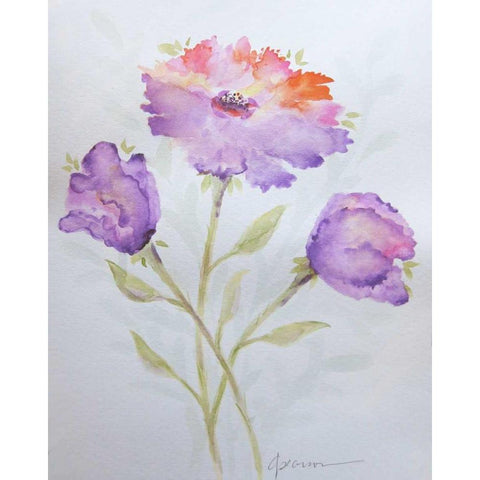 Poppies 2 Black Modern Wood Framed Art Print by Pearson, Debbie