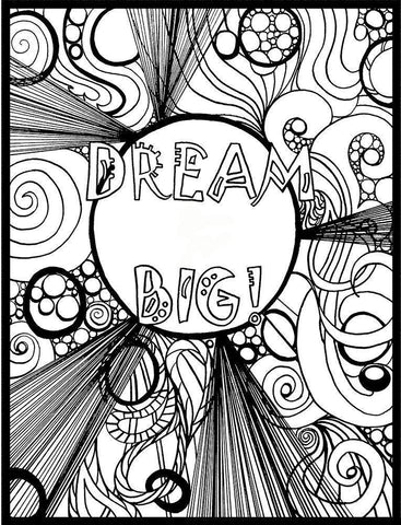 Dream Big Black Ornate Wood Framed Art Print with Double Matting by Pearson, Debbie