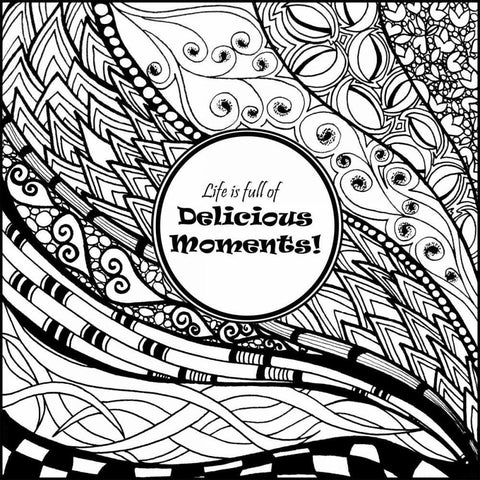 Delicious Moments White Modern Wood Framed Art Print with Double Matting by Pearson, Debbie