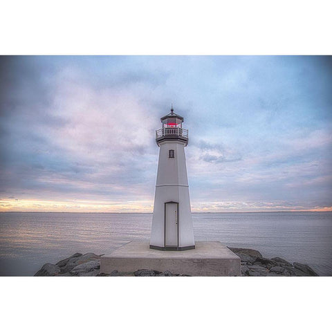 Patchogue Sunrise 2 Black Modern Wood Framed Art Print by DeLuca, Pat